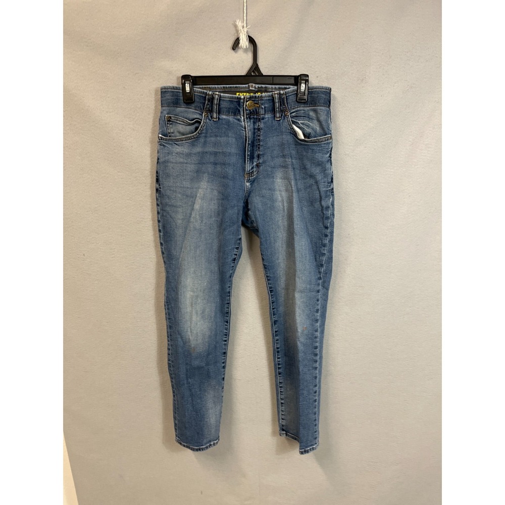 Lee Extreme Motion Straight Fit Tapered Leg Jeans‎ Mens 32 Blue Denim Casual